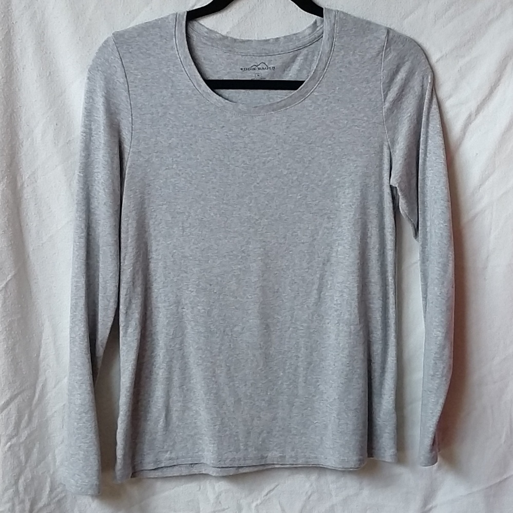 Women's Medium Eddie Bauer Gray Long Sleeve tee